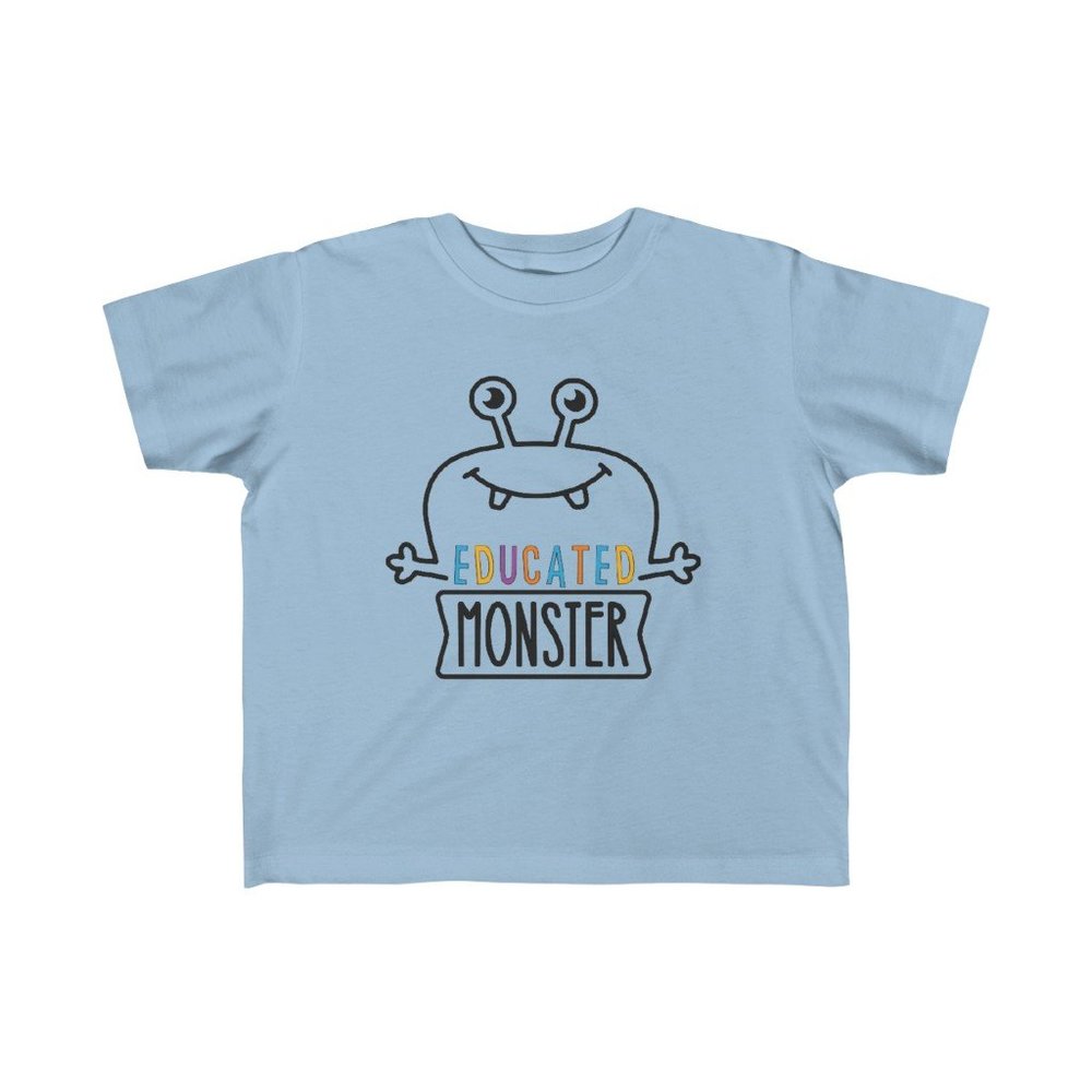SBC Kid's Educated Monster Short Sleeve Blue Tee